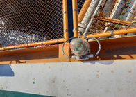 Yellow Chain Link Fence Type Helideck Net Diamond Offshore Oil Installation