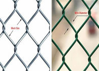 Grassland Use Wire Mesh Fence / Chain Link Fence Green Pvc Coated 1.2m Height