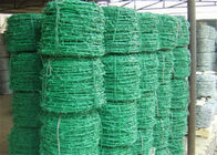 Single / Double Twisted Galvanized Barbed Wire 12 * 12 Type For Safety Protection