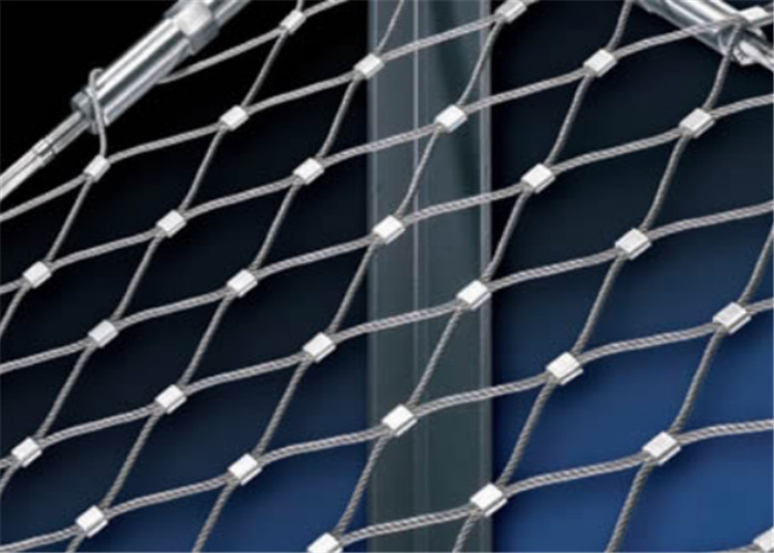 Anti - Rust SS316 Wire Rope Mesh , Wire Rope Netting For Protection Use