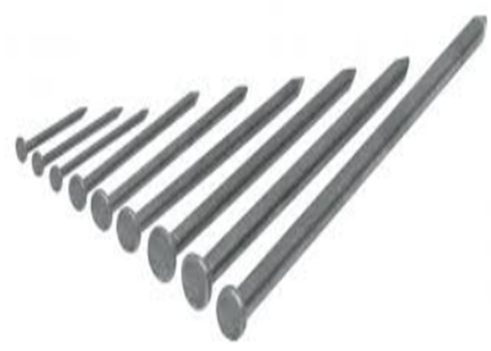 Polished Surface Common Iron Nails Flat Head Type Strong Tensile For Construction