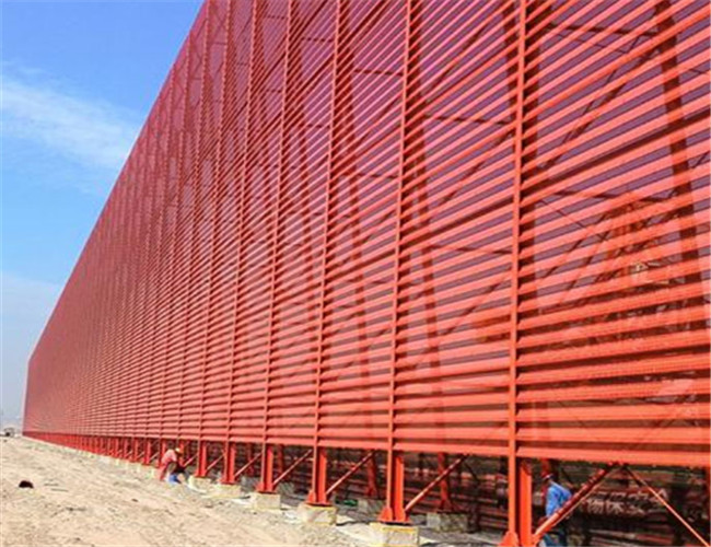 Nice Pink Color Perforated Metal Wind Breaking Wall Long Validity
