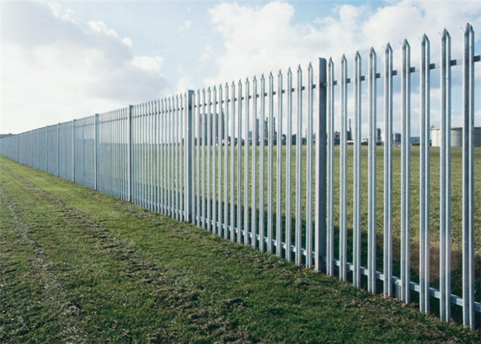 Q235 Heavy Galvanised Steel Palisade Fencing Easily Assembled