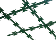 Green Pvc Coated 2.5mm Barbed Razor Wire Fencing Security