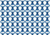 Aluminum Alloy Chain Link Decoration Wire Mesh Screen Curtain Blue Color