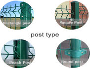 Custom 3D 3 Folds Plastic Coated Wire Fencing Panels Grass Green Color