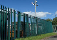 D Section Green Powder Coated Steel Palisade Wire Mesh Fence