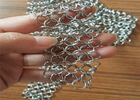 Length 10m Flexible Architectural Stainless Steel Ring Mesh Anti Cut
