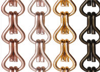 Copper 1.2m Decorative Wire Mesh Odm Aluminum Chain Curtain