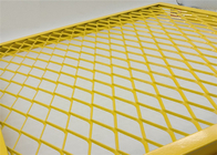 550mm Raised Aluminum Expanded Metal Mesh Yellow Architecture