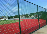 50mm Green Chain Link Fence Diamond Hole Pvc Coated For Stadium
