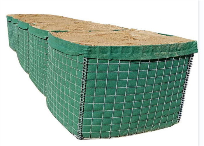 3x3 Military Hesco Barriers Square Green Geo Textile Sandbag
