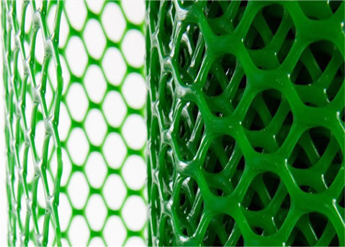Hexagonal Hole Plastic Mesh Netting Green Color UV Resistance For Poultry Farming