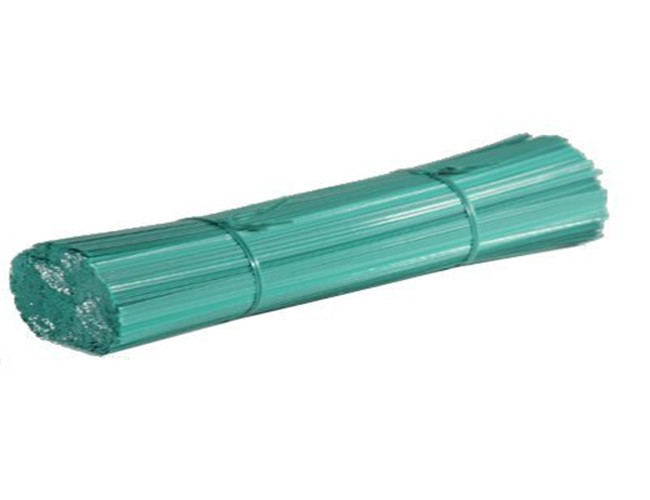 Green PVC Coated Cut Striaght Wire 250mm length