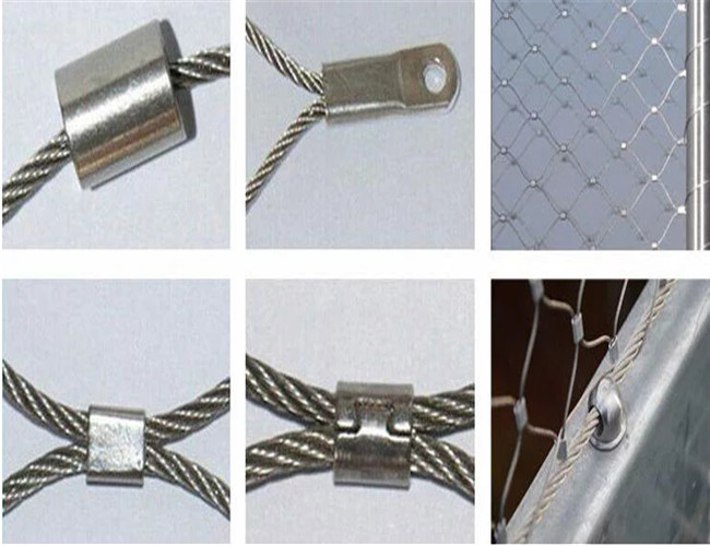 Hand Woven Stainless Steel Cable Mesh Balustrade Balcony Infill Mesh Fence Use