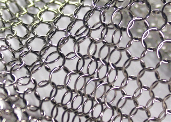 Stainless Steel 316L Looped 4x4 Chain Mail Curtain