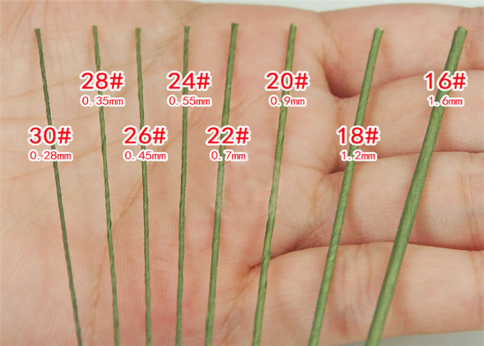 Artificial Flower Stem Decoration Length 36cm Paper Covered Wire Bwg22