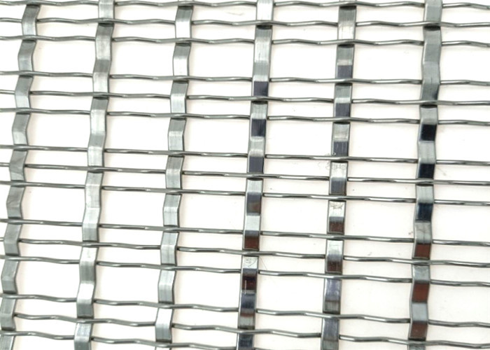 2mm Thick Stainless Steel Decorative 1x1m Woven Wire Mesh Curtain Sheet
