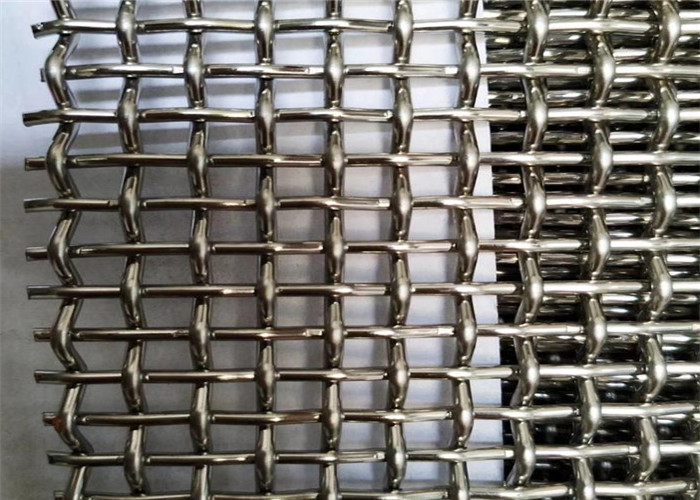 14mm Standard Hole Size Crimped Woven Wire Mesh Wear Resistant