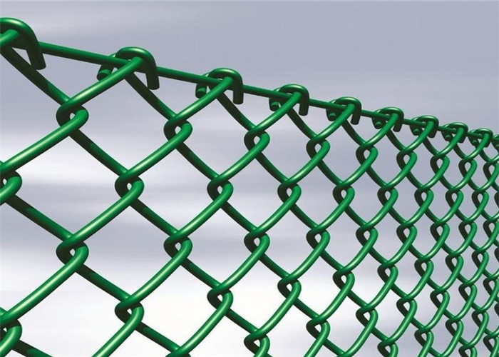 Steel 2''*2'' Hole 4 Foot Chain Link Fencing Green Diamond Court Yard Mesh